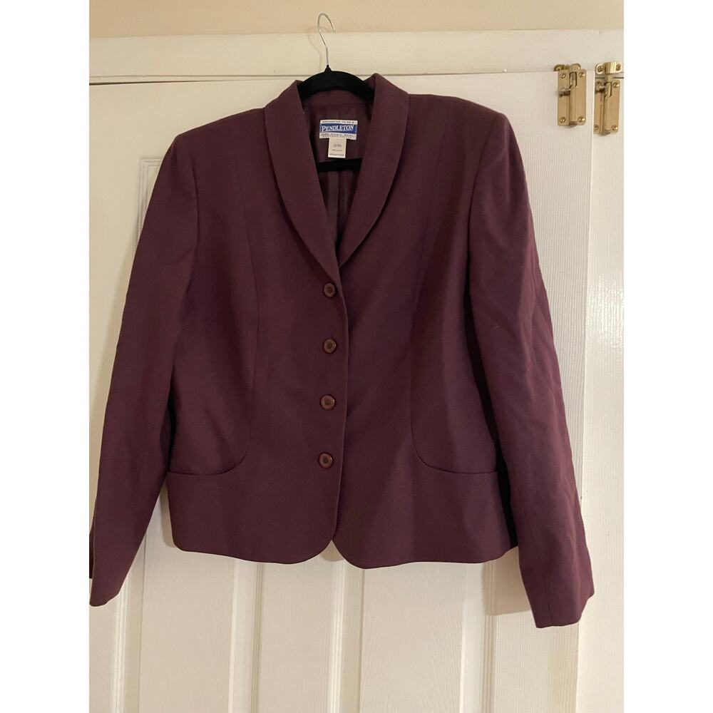 Pendleton Vintage Burgundy Blazer size Large